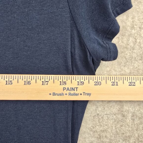 Banana Republic Timeless Navy V-Neck Womens Tee L Size Cotton/Modal/Spandex - Picture 5 of 5